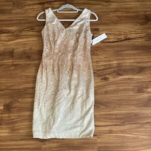 Calvin Klein ombre sequin shift dress